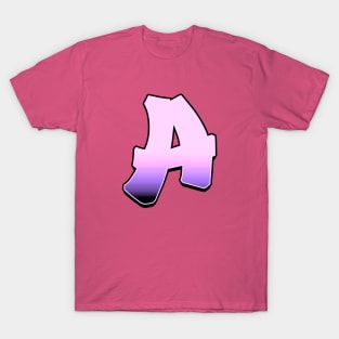 Letter A - Pink fade T-Shirt